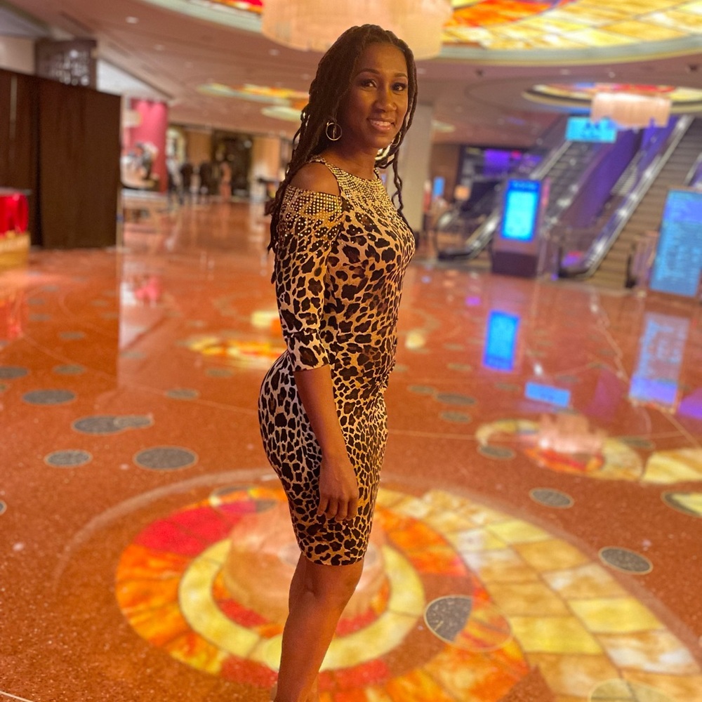 Cheetah print dress